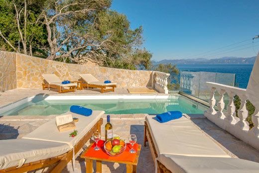 Longos Villa | 2 bed 1 bath villa w/private pool, walking distance to Loggos, free WiFi & A/C.