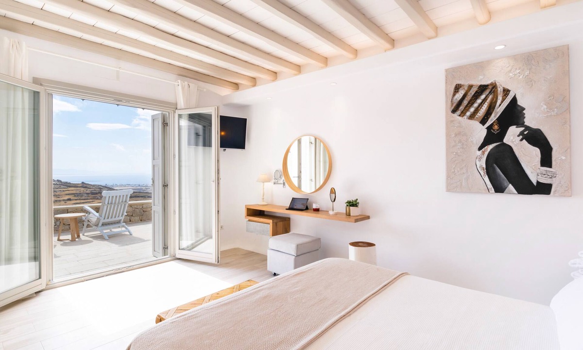 Mykonos Villa | 2 Bedromm villa | 7 guests | Sea & Sunset View | Private Jacuzzi | Swimming Pool