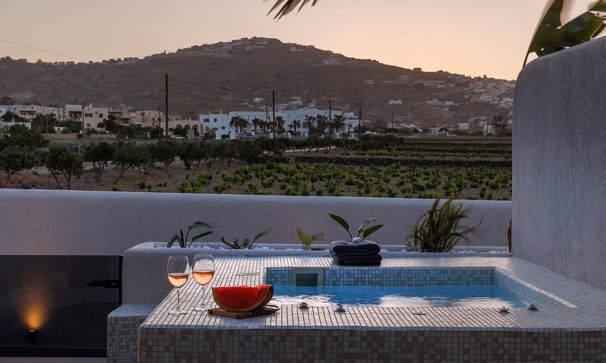 Kamari Apartment | Aris Suite, Divine Santorini Suite with Hot Tub and Furnished Terrace, Kamari