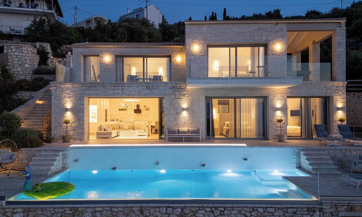 Kassiopi Villa | Brand New Sea Front Villa - 2min walk from Kassiopi town & beach