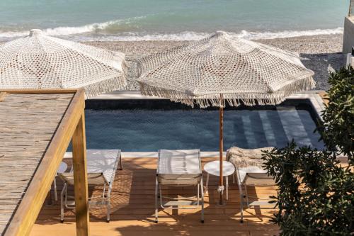 Kato Diminio Apartment | Cavo Dio 8 - Beachfront bliss - Cozy Apt Pool Sunset
