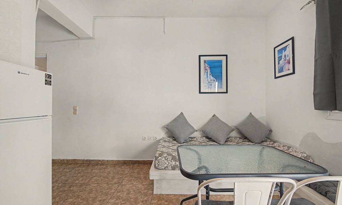 Perissa Apartment | Economy Quadruple Room 5 with Mountain View, Balcony, and Air Conditioning