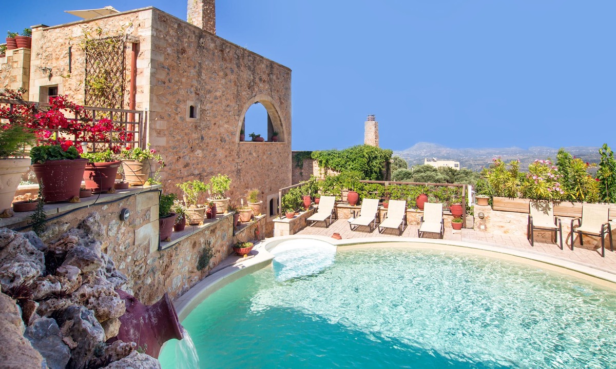 Samonas House | Green villa Faskomilia -1 bedroom - balcony roof terrace -sea and mountain view.
