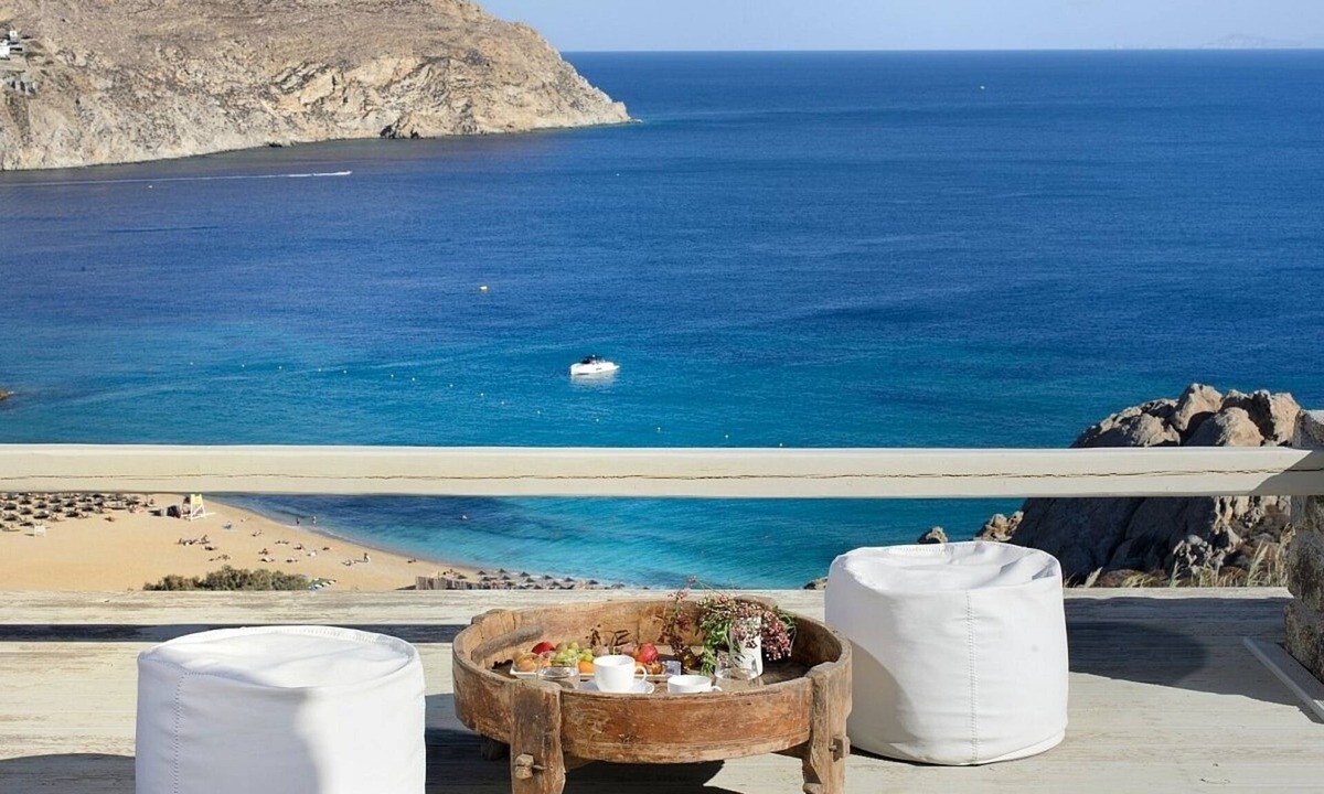Paraga Villa | Luxurious Stone-Built Villa, Private Pool, Gym, Stunning Sea Views just 5 mins walk to Agrari Beach