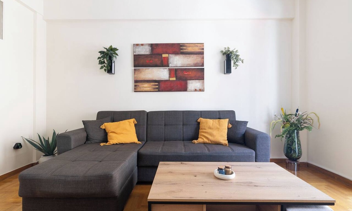 Attiki Apartment | S homes - Retro Modern 2BR - 200m to Attiki Metro