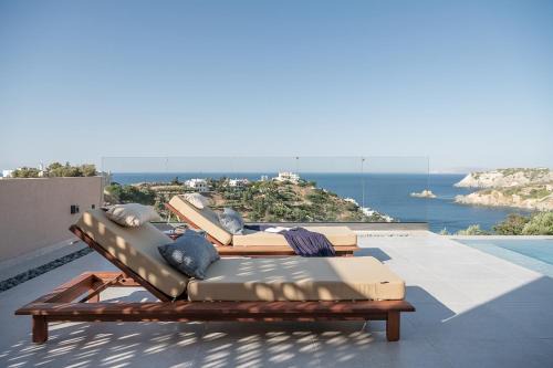 Agia Pelagia Villa | Seaview Lux Villa Kokomo Aura with Private Pool, 400m to beach!