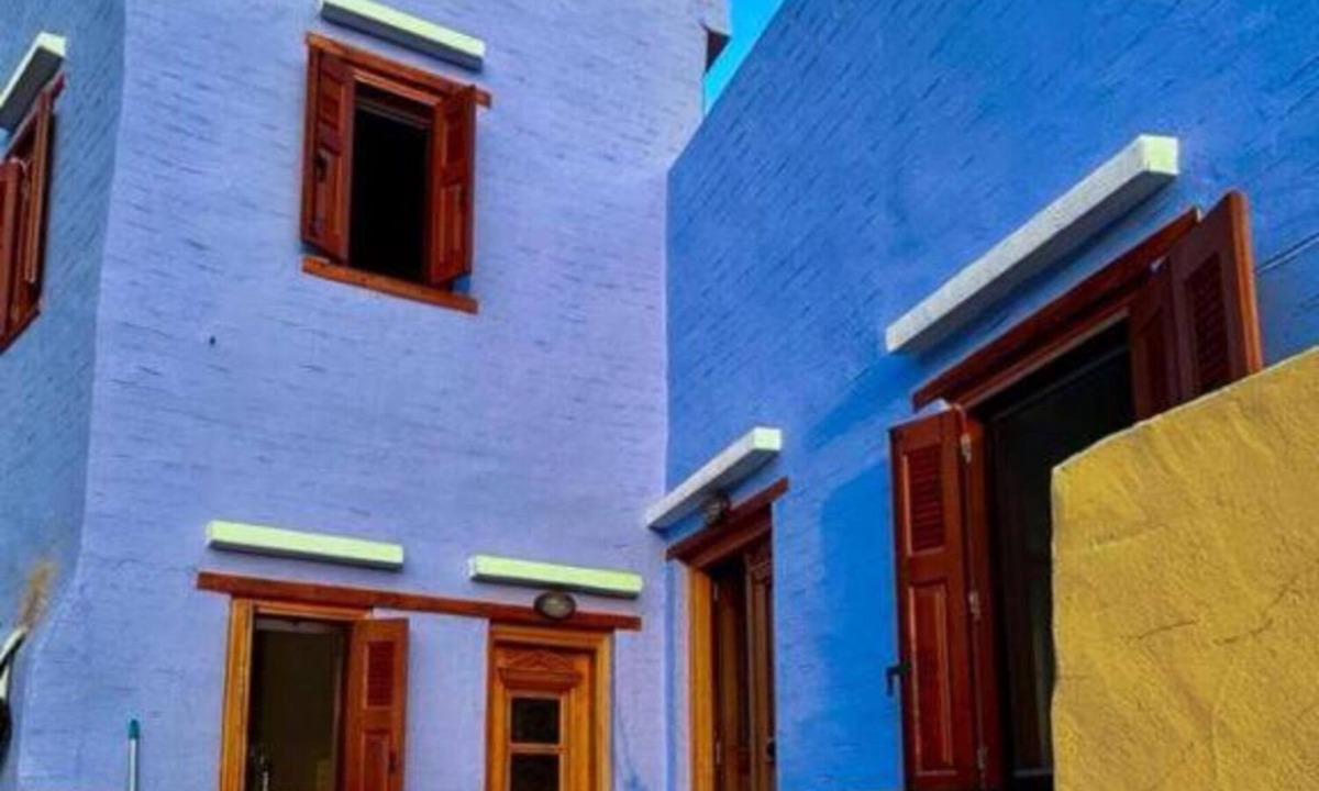 Symi Villa | Symi Uptown Indigo Villa-Indulge in a restored Symi villa and its secret garden