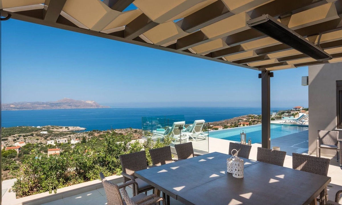 Kokkinon Khorion Villa | Villa Almyra, Divine Sea Views, Private Infinity Pool, Furnished Terrace,.