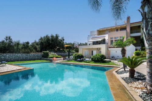 Asteri Villa | Villa Anna with Private Pool, Play area & BBQ, 5km from the Beach