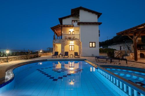 Agia Villa | Villa Eleftheria private pool/garden/view/3bdrms/3.5bthrms