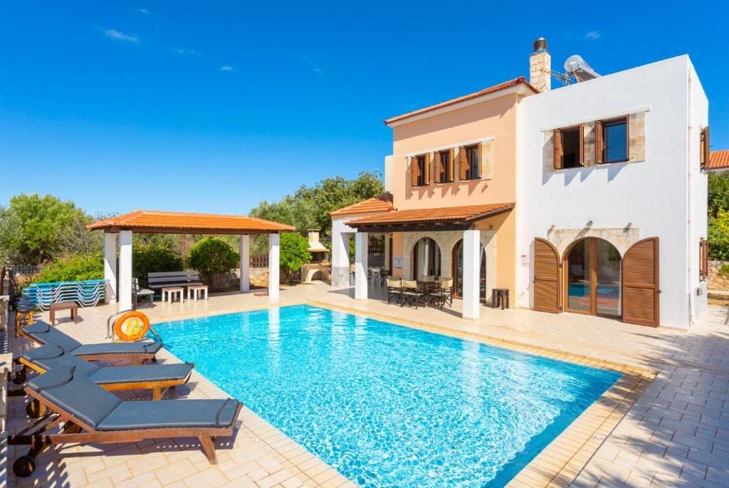 Kefalas Villa | Villa Eva Large Private Pool AC WiFi