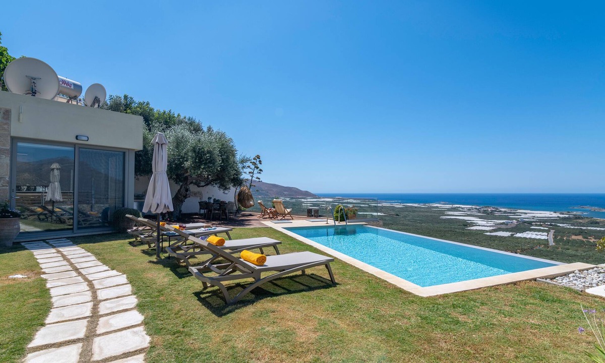 Zerviana Villa | Villa in Falasarna, Sea view, pool, privacy, 1BR 2BA