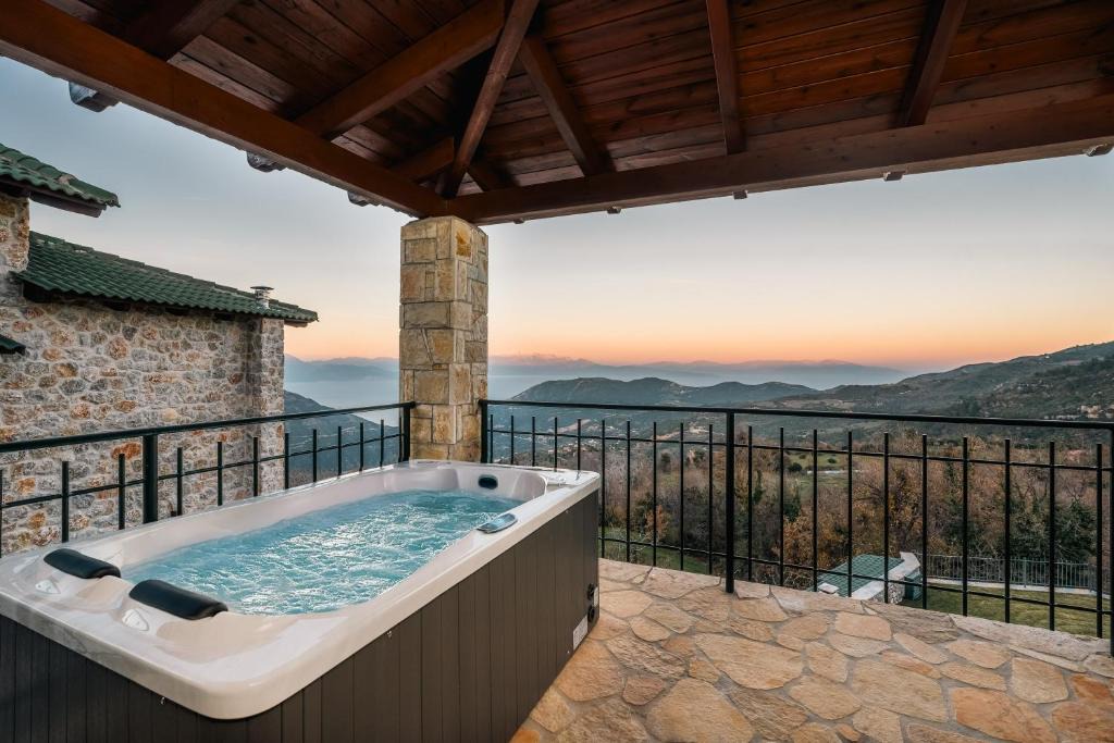 Kernitsa Villa | Xrisaetos Cozy Mountain Retreat with Stunning View By Greece Apartments