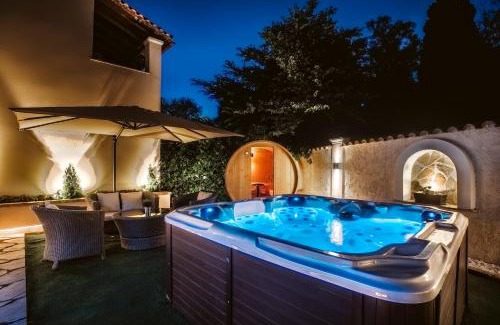 Corfu Town Villa | Villa Butterfly - Heated Pool, Jacuzzi, Sauna, Gym