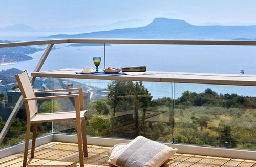 Kounoupidiana Villa | A unique large private villa with stunning sea views and two pools.
