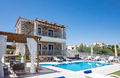 Panormos Villa | Agapi Villa I, a Seaside Retreat with Pool & BBQ, Walking distance to beach