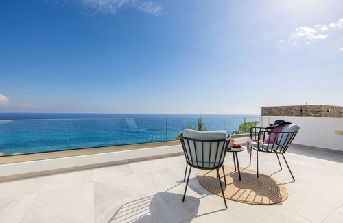 Pefki Villa | Anatoli (Sunrise), an exquisite seaside villa, with the vibrant hues of sunrise.