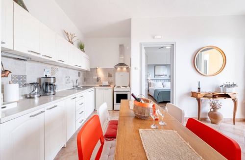 Benitses Apartment | Apartment 'Mountain Retreat' with Sea View, Balcony and Wi-Fi