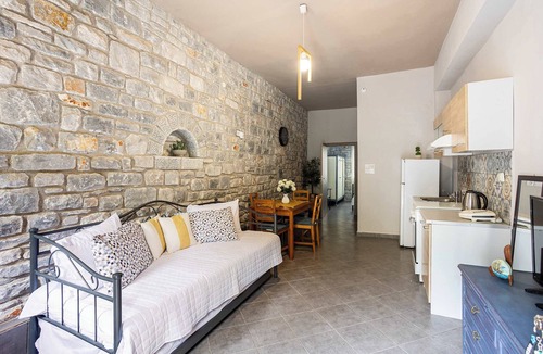 Kokkala Apartment | Beachfront Mani Luxury Stone Nest, Steps from Sea