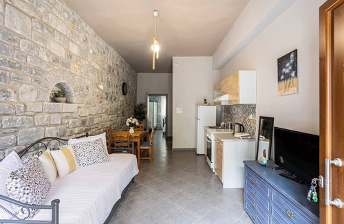Kokkala Apartment | Beachfront Mani Luxury Stone Nest, Steps from Sea