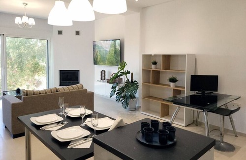Agios Dimitrios Apartment | Crete aparthouse Nort Modern Apartment with Shared Sea View Patio near beach