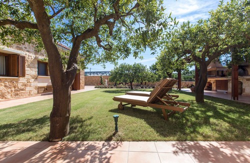Nerokouros Villa | Elegant, stone-built designer Villa Anerocurù with gardens & BBQ, by Chania city