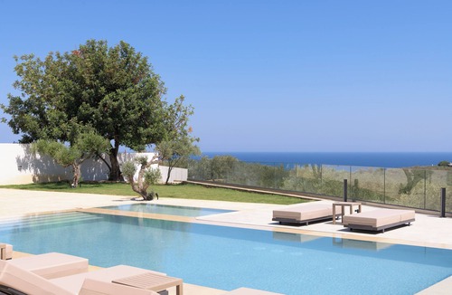 Chamalevri Villa | Elia Villa, with Pool, SeaViews & Iconic Design