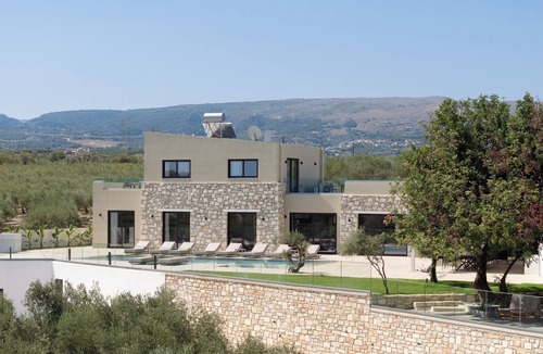 Chamalevri Villa | Elia Villa, with Pool, SeaViews & Iconic Design