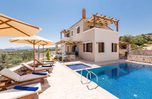 Kirianna Villa | Family Villa Katifes w/Private Pool, BBQ area and Sea View