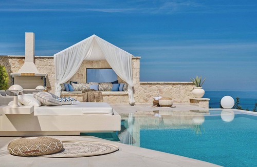 Skinaria Villa | Hilltop Sea-View Villa Family Pools & Play Area