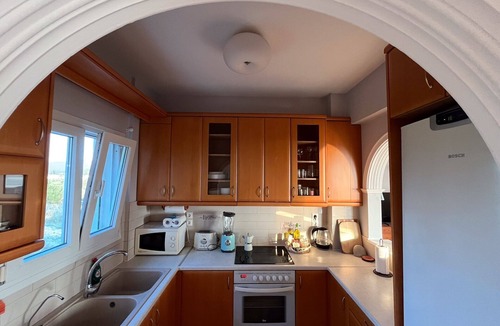 Kavvadades Villa | Horizon Breeze: hilltop villa, near Arillas with sea views Pool and garden