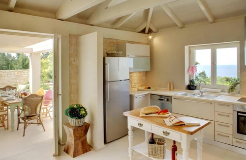 Paxos Villa | Kallista House - Stylish Villa with Sea Views & Summer Kitchen near Tavernas