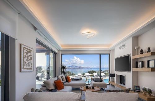 Kalyves Villa | Kalyves Royal Villa - "Free"heated pool,gym&seaview