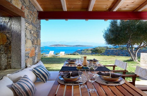 Agios Nikolaos Town Villa | Luxury Crete Villa | The Grand Villa | Private Pool | Sea View | 3 BDR |.