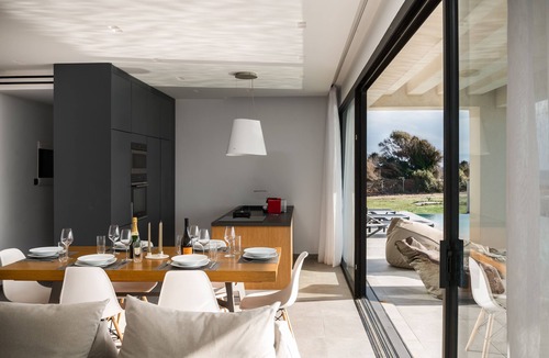 Chalikounas Villa | Luxury Seafront Villa Afroditi w/Private Beach and Direct Access , Heated pool