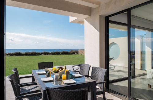 Chalikounas Villa | Luxury Seafront Villa Afroditi w/Private Beach and Direct Access , Heated pool