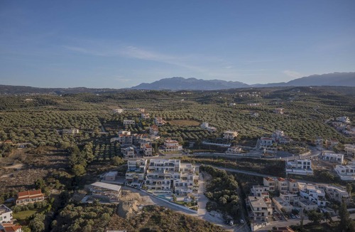 Kalyves Apartment | Minos 1, Amphimatrion Luxe Apt with private pool and Seaview, 750m to the beach