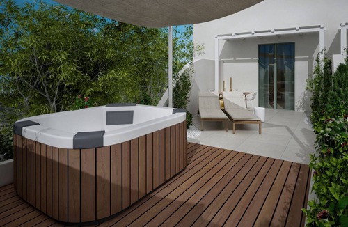 Agios Prokopios Apartment | Open-plan suite garden view, steam shower, hot tub, communal pool, breakfast