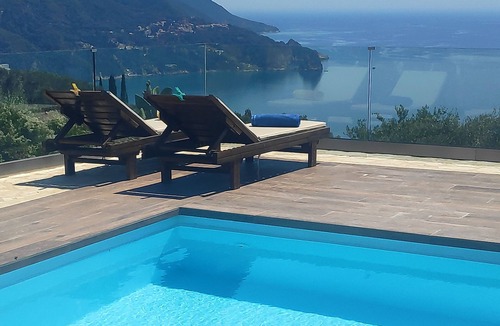 Sinarades Villa | Private hillside villa with heated pool and magnificent views over Ionian Sea