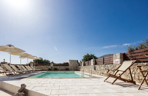 Roussospiti Villa | Rosemary Villa, 45m2 pool, large terrace, walking distance to shops