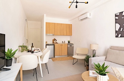 Molos Apartment | Sanders Paros Gardens - Prime 1-Bdr Apt w Patio