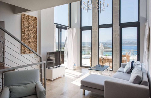 Tersanas Villa | Sea front luxury villa with sea and mountain views