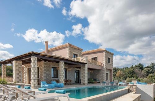 Geropotamos Villa | Sea View Villa Mia Casa with Private Pool, Ping-Pong & BBQ