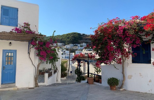 Karavostasis Villa | Sensational Folegandros Apartment | 1 Bedroom Suite | Apartment Kanao | Furnished Sun Terrace with.