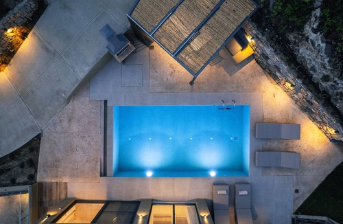 Agios Vasileios Villa | Sigma Villa, Private Heated Swimming Pool Garden, Panoramic Sunset