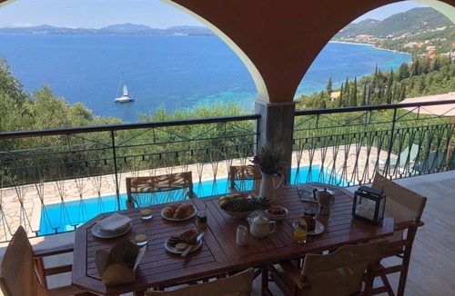 Barbati Villa | Spacious Villa with private pool and amazing views to the sea