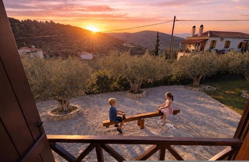 Pella Region Villa | Stone Villa Monolia with Sea View