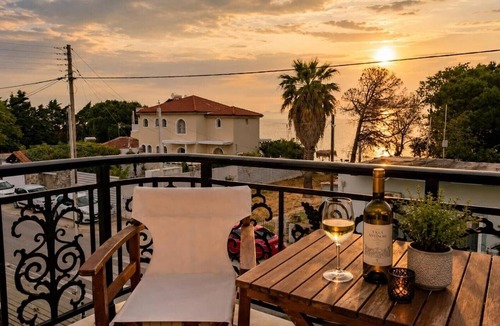 Skala Sotiros Apartment | Studio Apartment 'Chrissi 103' with Sea View, Wi-Fi and Air Conditioning
