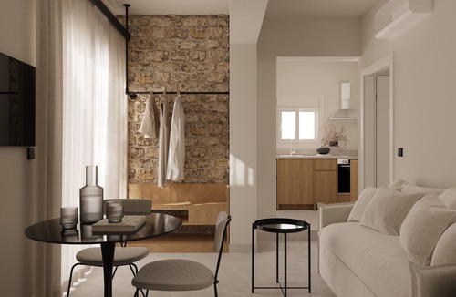 Stegna Apartment | Theros Luxury apartments - 5 minutes from the beach. Hot tub and BBQ facilities.