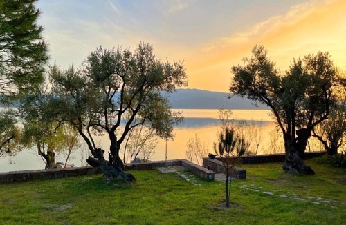 Mytilene Villa | Traditional Architecture Stone House in Seafront Olive Grove